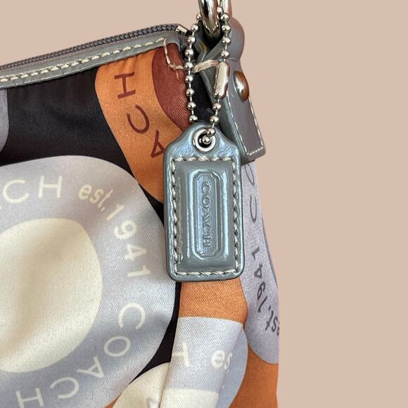 COACH Madison Sateen Snaphead Multicolor Handbag Wristlet Leather Strap F44136 - Picture 5 of 8